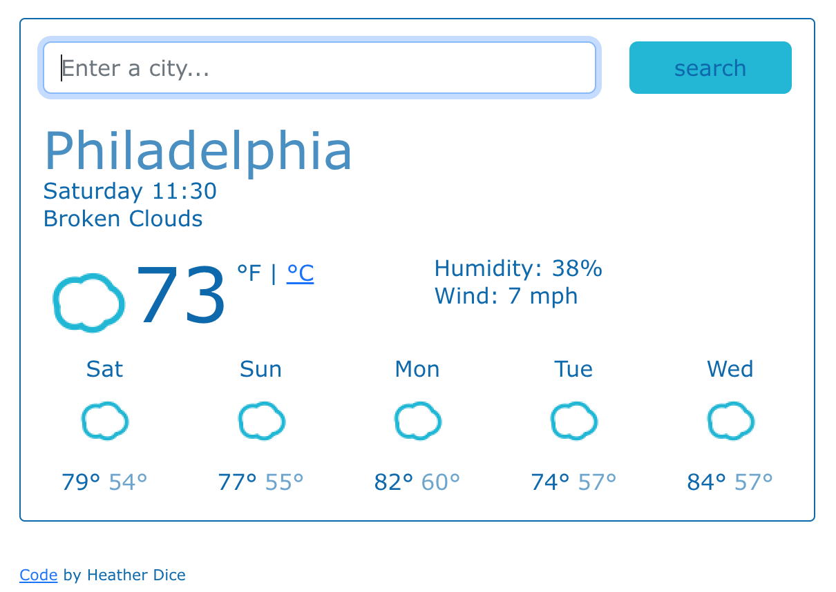 react weather